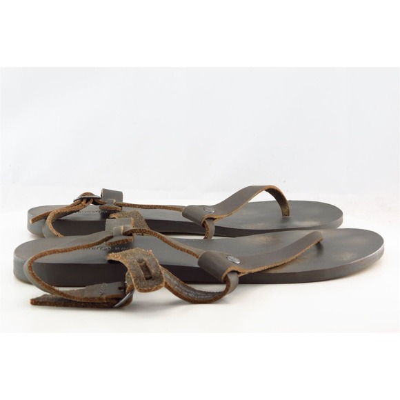 Treasure & Bond T-Strap Sandals Gray Leather Women Shoes Size 8 Medium - Picture 3 of 6